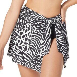 NWT Coco Contours Halo Sarong Swim Skirt - Animal Print Size L
